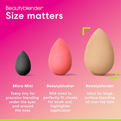 Beautyblender® Nude Beauty Blender Makeup Sponge, Super-Soft Foam Easily Blends Foundations, Powders & Creams, Made in USA, Reusable, Washable, Streak Free Application - color: Nude
