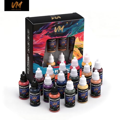 VM Model Paint,20ml Game Color Acrylic Paint for Miniatures, Models,Crafts - color: Game Color Set 16 Bottles