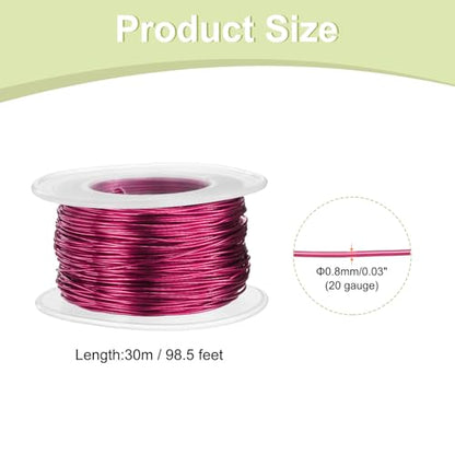 HARFINGTON 20 Gauge Aluminum Craft Wire 0.8mm 98.5ft Flexible Bendable Anodized Metal Jewelry Sculpting Wire for Jewelry Making Modelling Craft DIY, Caramel - color: Caramel, size: 30M x 0.8mm