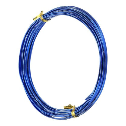 uxcell 18 Gauge Flat Aluminum Wire, 16.40 ft 3mm Wide Aluminum Crafts Wire for Flower Bonsai Crafts Carving DIY Bezel Sculpting Gem Metal Wrap, Dark Blue - color: Dark Blue, size: 3mm