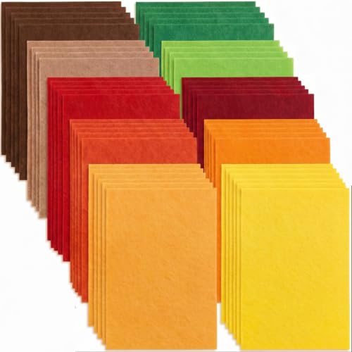 Ctosree 150 Pcs Pack Foam Sheets Crafts 8.5 x 5.5 Inch EVA Foam Paper Assorted Colors Thick Handcraft Sheets for DIY Craft Projects Classroom Scrapbooking (Fall Color) - color: Fall Color