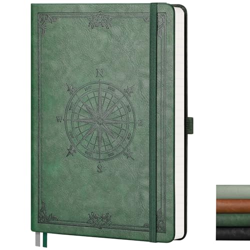 AHGXG Graph Grid Paper Notebook, 192 Pages, A5 Medium Size (5.7'' x 8.3'') - color: Dark Green, style: Grid