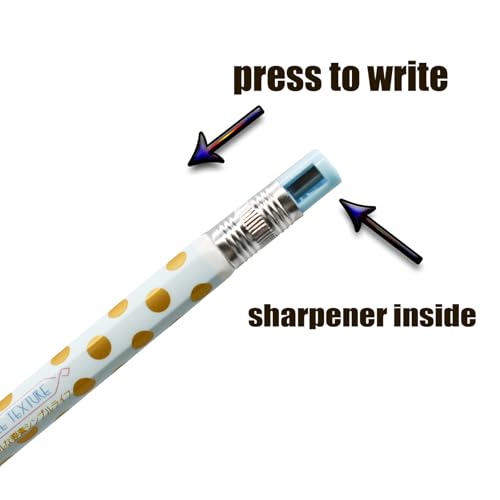 12 Pack 2.0mm Cute Mechanical Pencils with 12 Extra 2B Refill Leads