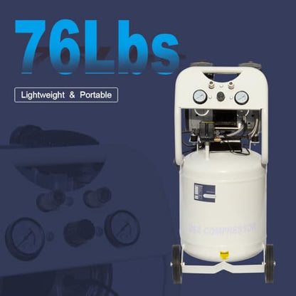 Portable Air Compressor, Ultra Quiet Oil-Free Electric Air Compressor 115 PSI Max with 8.5 CFM, Quick Recovery, 11 Gallon Tank, Ideal for Tire Inflation, Air Tools & Garage Auto Repair - size: 11 gallons