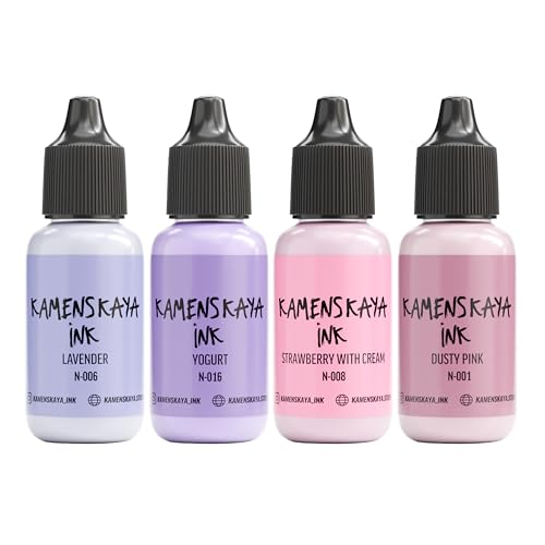Alcohol Ink Set - 34 Color Variations - Set #29-4 Alcohol Inks x 0.51 fl oz (15 ml) | Highly Pigmented Pastel Colors, Lightfast, Opaque and Matte – For Painting and Epoxy Resin – Made in the EU - color: 29, style: Pastel inks