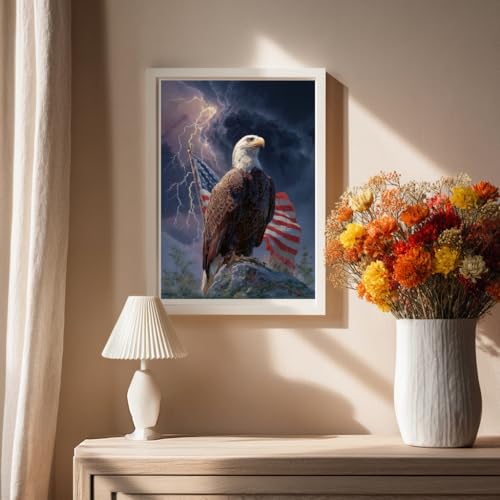 Milila Diamond Art Kits for Adults Full Drill Diamond Painting Kit(Eagle) - color: Eagle