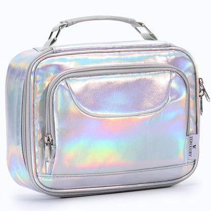 VX VONXURY Large Pencil Case, 54-Slot Colored Pen Pouch 2 Removable Sleeves - color: Silver