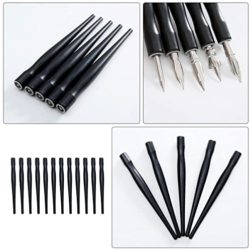 Tofficu Comic Dip Pen Holder Manga Dip Pen Holder for Drawing Calligraphy Thin Line Art Easy Nib Replacement Practical Writing Supplies 5.11 X 0.78 X 0.47 in - color: Blackx2pcs