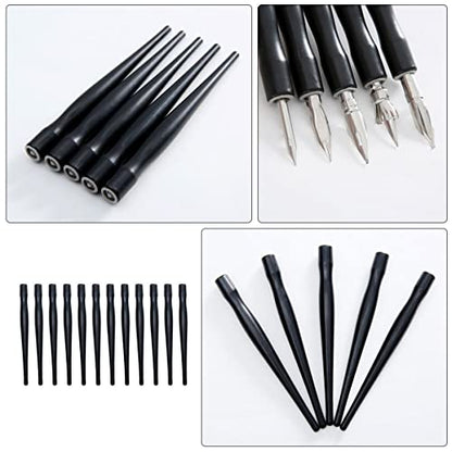 Tofficu Comic Dip Pen Holder Manga Dip Pen Holder for Drawing Calligraphy Thin Line Art Easy Nib Replacement Practical Writing Supplies 5.11 X 0.78 X 0.47 in - color: Blackx2pcs