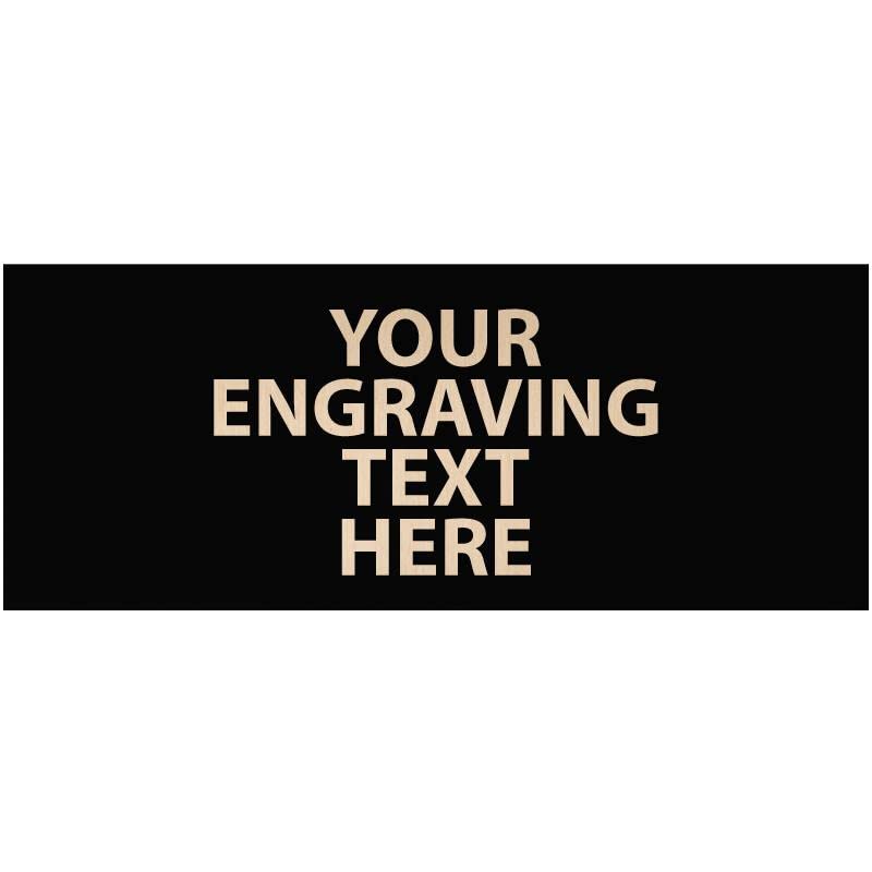 2.5" x 1" Custom Black Engraving Plate, Engraving Included - color: Black