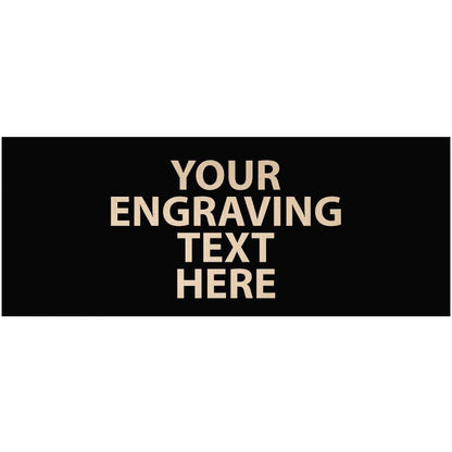 2.5" x 1" Custom Black Engraving Plate, Engraving Included - color: Black