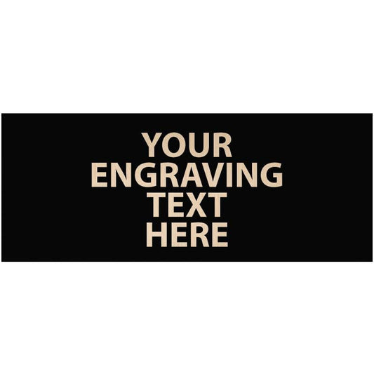 2.5" x 1" Custom Black Engraving Plate, Engraving Included - color: Black
