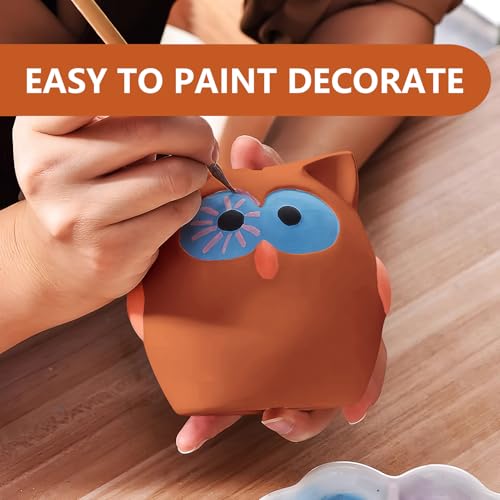 VIBRATITE 10LB Air Dry Clay, Terra Cotta Modeling Pottery Clay Bulk | Easy to Shape for Hand Building, Wheel Throwing, Sculpting, DIY Crafts, Classroom Art Projects, Ideal for Beginners & Artists - color: Terra Cotta