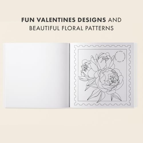 Love in Bloom: A Valentine's Coloring Book for Adults Featuring Romantic Floral Patterns and Frameable Wall Art