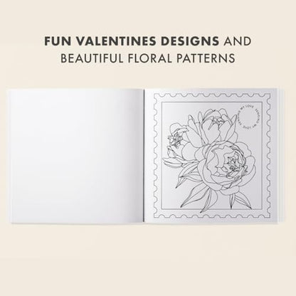 Love in Bloom: A Valentine's Coloring Book for Adults Featuring Romantic Floral Patterns and Frameable Wall Art