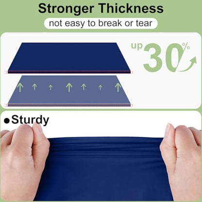 misaya 6 Packs Plastic Table Cloth Navy Disposable Tablecloth - color: Navy, size: 54" X 108"