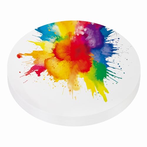 PATIKIL 50 Sheets Cotton Watercolor Paper Round 140lb/300 GSM Cold Press Water Coloring Paint Paper for Art Painting Watercolor Drawing Artist, 12 Inch - size: 12 Inch