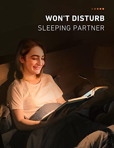 Monotremp Rechargeable Book Lights for Reading at Night, Clip-On 3 Colors - color: Black
