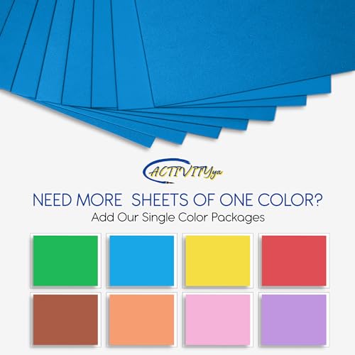 Blue EVA Foam Sheets, 6 x 9 Inch, 2mm Thick – Foam Paper for DIY Arts and Crafts, School Projects, and More – 8 Pack - color: Blue