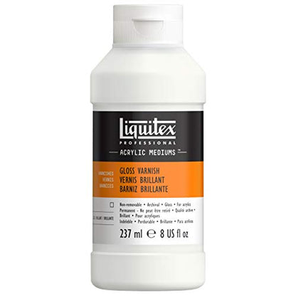 Liquitex Professional Gloss Varnish, 237ml (8-oz) | 100% Acrylic Polymer Varnish, Gloss Sheen, Protects & Resists Dirt Retention, Increases Brightness, Resists Discoloration - color: Gloss, style: 8-oz