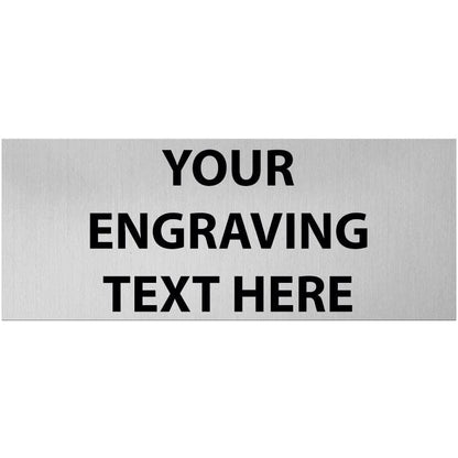2.5" x 1" Custom Silver Engraving Plate, Engraving Included - color: Silver