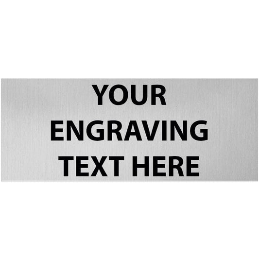 2.5" x 1" Custom Silver Engraving Plate, Engraving Included - color: Silver