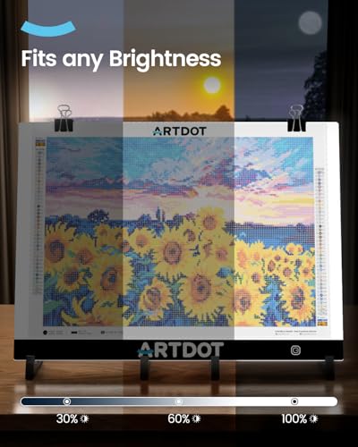 ARTDOT A3 LED Light Pad for Diamond Art Kits for Adults, USB Powered Light Board Kit, Adjustable Brightness with Diamond Painting Tools Detachable Stand and Clips (Pack of 2) - size: A3 (Pack of 2)