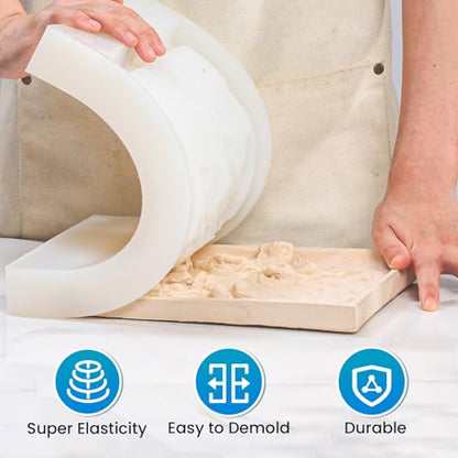 LET'S RESIN Silicone Mold Making Kit 36oz, 20A Silicone Rubber | Flexible & Bubble Free, Translucent & 4H Fast Cure Liquid Silicone for Mold Maker, Mixing Ratio 1:1 - size: 36oz