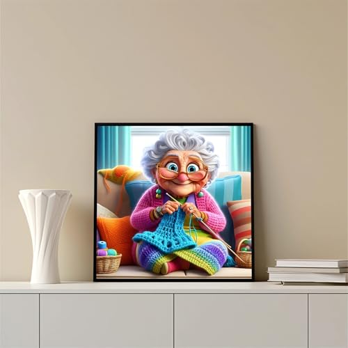 Happy Old Ladies Diamond Art Kits for Adults, 5D Diamond Painting Kits - color: CM052