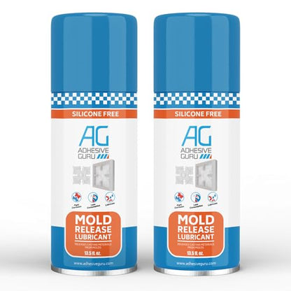Adhesive Guru Non Silicone Epoxy Mold Release Spray (2x13.5 fl oz), Silicone-Free Release Agent Aerosol Spray for Epoxy Resin Molds, 2 Pack - color: 13.5 fl oz, size: 2 Pack