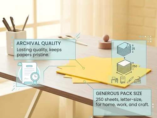 Vellum Bristol Cover 67 Pound, Smooth Finish, 250 Sheets Pack. – Premium Heavyweight Cardstock for Crafting, Printing, and Professional Projects, Acid-Free. (1, Goldenrod, 8.5"x11") - color: Goldenrod, size: 8.5"x11"