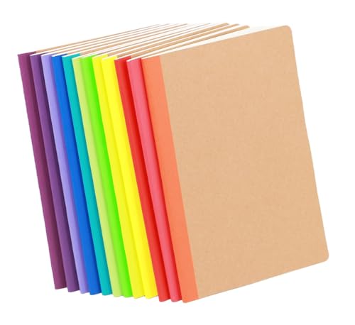 24 Pack A5 Kraft Notebooks, 60 Blank Pages Travel Journal Bulk, Soft Cover Notebooks for Women Girls Students, Making Plans Writing Memos Office School Supplies, 8.3 X 5.5 in - style: 24pack Blank page