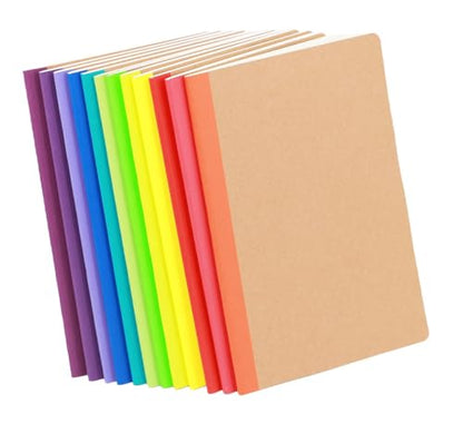 24 Pack A5 Kraft Notebooks, 60 Lined Pages Travel Journal Bulk, Soft Cover Notebooks for Women Girls Students, Making Plans Writing Memos Office School Supplies, 8.3 X 5.5 in - style: 24pack Lines page
