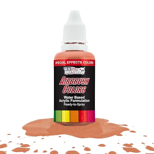U.S. Art Supply Ready to Spray Special Effects Orange Pearl Acrylic Airbrush Paint - 1oz Bottle, Professional Grade Non-Toxic Water-Based Colors for Vibrant & Permanent Results - color: Orange Pearl, size: 1 Fl Oz (Pack of 1)