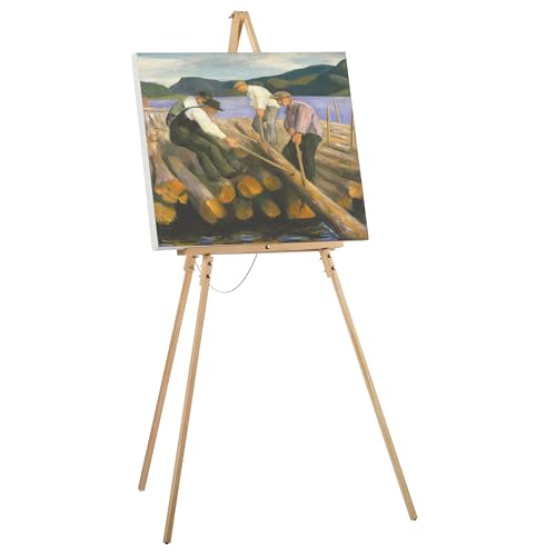 Studio Designs Wood A-Frame Tripod Display Easel Stand – Adjustable Wooden Art Stand for Canvas, Painting, Signage, Posters, Wedding Décor & Event Displays, Natural Wood - color: Natural Wood