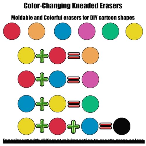 Kneaded Erasers for Artists Drawing No Smudge 12 Pcs Moldable and Kneadable Gum Eraser Clay for Sketching – Fun Pencil Erasers for Kids Bulk Classroom Gifts for Students