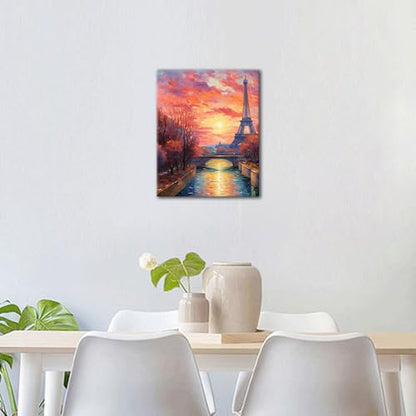 TUMOVO Landscape Paint by Numbers for Adults Eiffel Tower - color: Tower