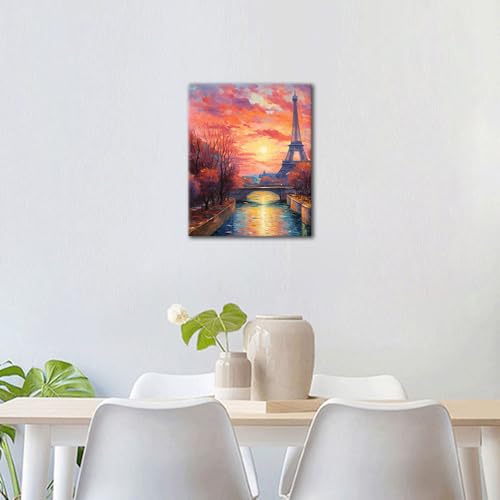TUMOVO Landscape Paint by Numbers for Adults Eiffel Tower - color: Tower