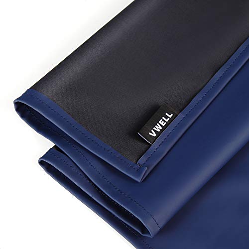 Waterproof PVC Apron, 41.5'' Long, Blue, Unisex Adult, Kitchen Cooking Work Apron - color: Blue-no Pocket