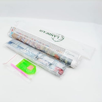 LANDFAIR Diamond Painting Kits - 15x20 inch Round Full Drill Paris Memories Diamond Art Kits for Adults - color: Paris Memories