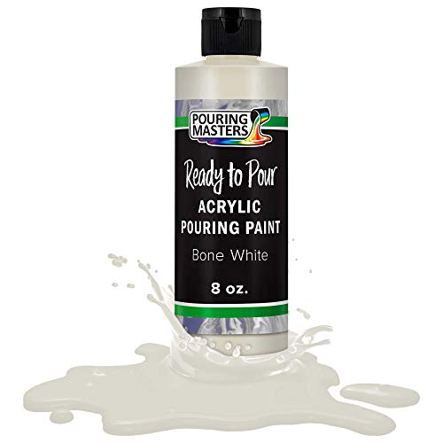 Pouring Masters Bone White Ready to Pour Acrylic Pouring Paint - Premium 8-Ounce Pre-Mixed Fluid Acrylic Paint - Fluid Art Supplies for Canvas, Wood, Paper, Tile & Rocks - color: Bone White