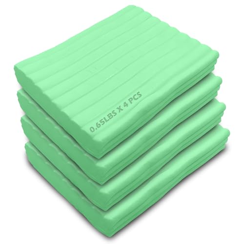 ReArt Non-Drying Oil-Based Modeling Clay 2.6 Pounds, Non Hardening Reusable Non Toxic No Bake Professional Oil Base Sculpting Clay (Green) - color: Green