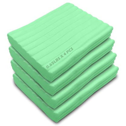 ReArt Non-Drying Oil-Based Modeling Clay 2.6 Pounds, Non Hardening Reusable Non Toxic No Bake Professional Oil Base Sculpting Clay (Green) - color: Green