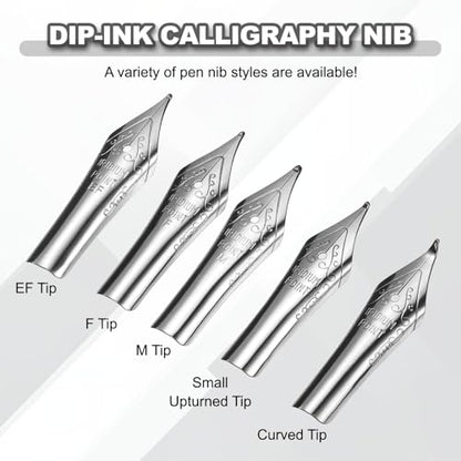 PATIKIL 0.38 mm Line Width Fountain Pen Nib Replacement, 3 Pack 304 Stainless Steel Special Spare Ink Dip Calligraphy Pen Nib for Drawing Writing Signing, Silver(EF Tip) - color: Silver