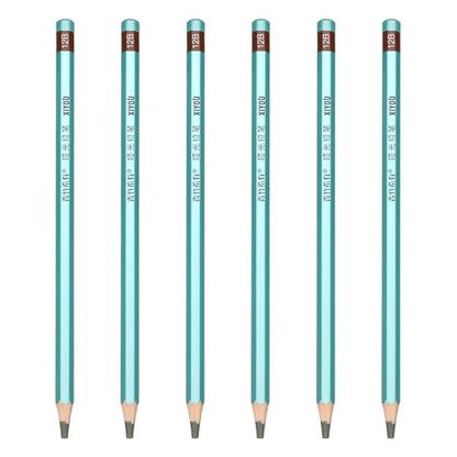 PATIKIL 12B Drawing Pencils for Sketching, Set of 6 Hexagonal Graphite Sketch Pencils Professional Sketching Art Supplies for Drawing Shading Writing Art Artists Beginners, Black - style: 12B