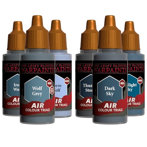 The Army Painter, Air Triads Desaturated Blue-Grey, 6 x 18 ml, airbrush - color: Desaturated Blue-Grey