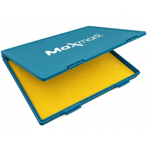 MaxMark Extra Large Black Ink Stamp Pad - 8.25" x 11.5" - Industrial Felt Pad - Black Color - color: Black, size: 8.25" x 11.5"
