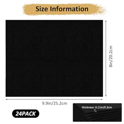 24PCS Black Canvas Board 8x10 inch Art Canvas Boards Blank Painting Canvas Bulk 100% Cotton Canvas Panels Paint Canvases for Painting Blank Canvas Boards for Oil & Acrylic Painting - size: 8x10 inch