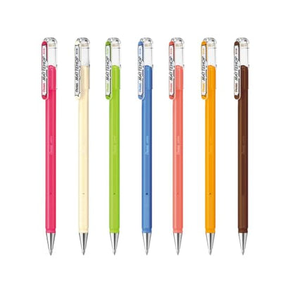 Pentel Matte Hop Sweet Color Ballpoint Pen, 7 Colors, K110-V7STB - color: 7 Colors Sweet
