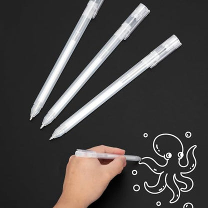 SMOOTHERPRO White Gel Pens, 3 Pack 0.8mm White Ink - style: 0.8mm
